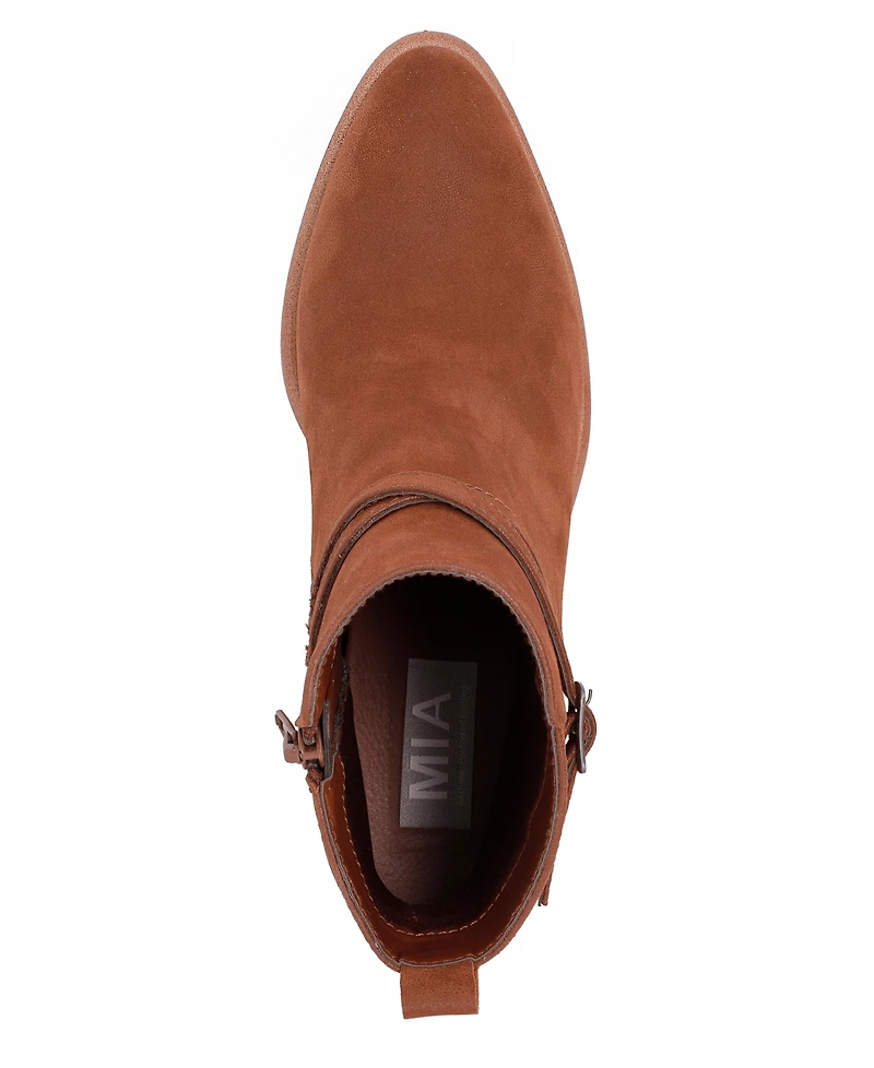 Mia Women's Santina Block-Heel Western Prairie Booties