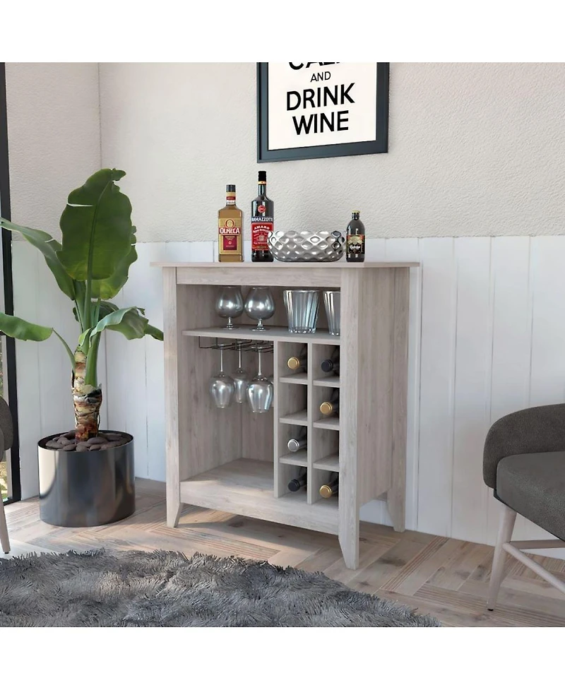 Streamdale New Canaan 6-Bottle 1-Drawer 1-Shelf Bar Cabinet Carbon Espresso