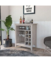 Streamdale New Canaan 6-Bottle 1-Drawer 1-Shelf Bar Cabinet Carbon Espresso