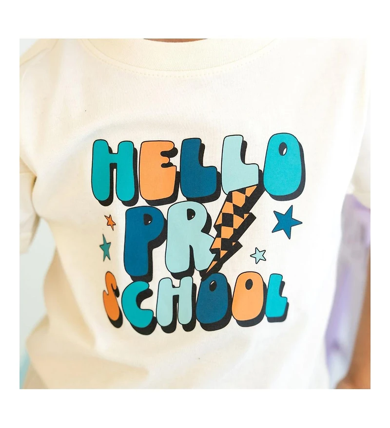 Sweet Wink Little and Big Boys Hello Preschool Short Sleeve T-Shirt