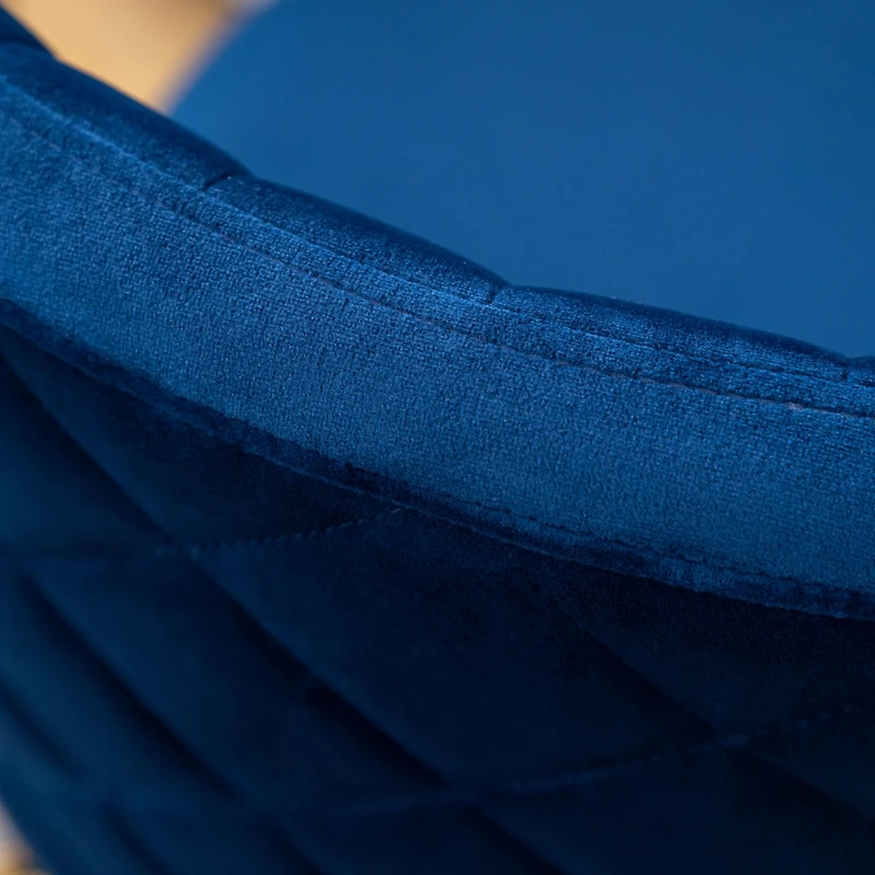 Velvet Upholstery Dining Chair, Blue