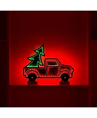 Slickblue Truck and Tree Infinity Light 16"L x 13.5"H Acrylic Ul Plug Included