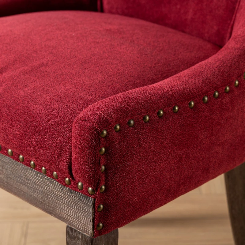 Streamdale Furniture Handcrafted Backrest Slot Seam Dining Chair with Solid Wood Frame