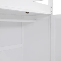 Streamdale Full Loft Bed With Drawers, Desk, And Wardrobe