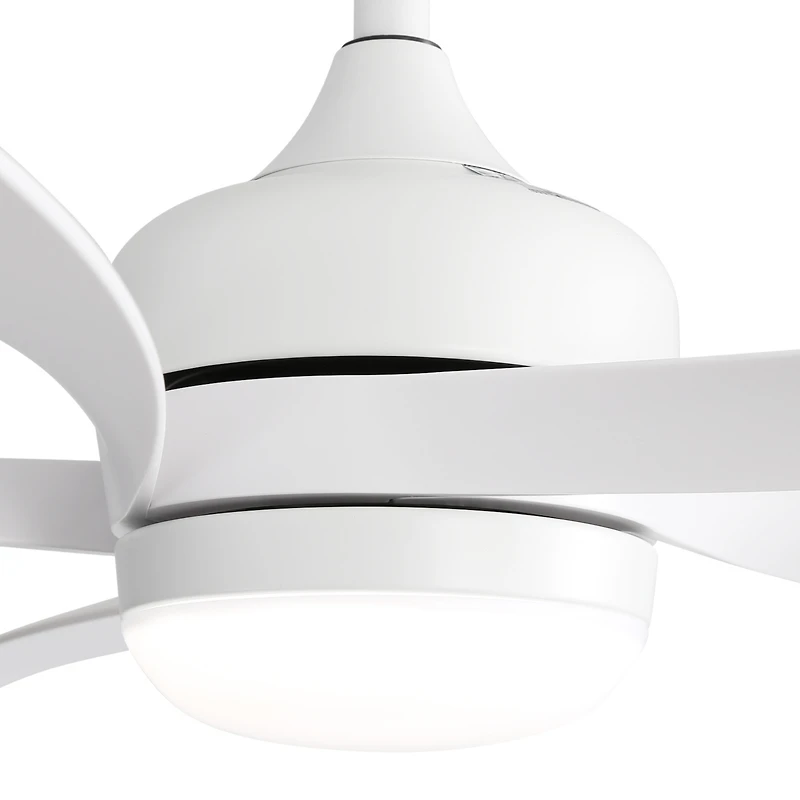 Sofucor 52 Ceiling Fans with Light Yellow with 5 Curve Blades