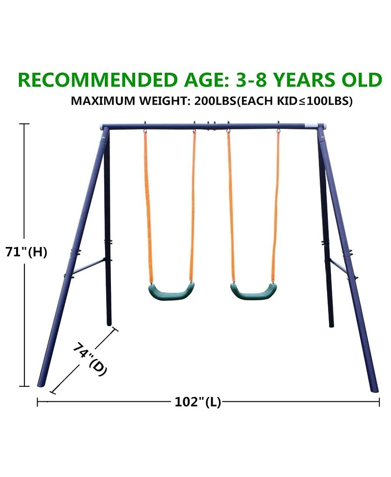 Streamdale Two Station Swing Set For Children