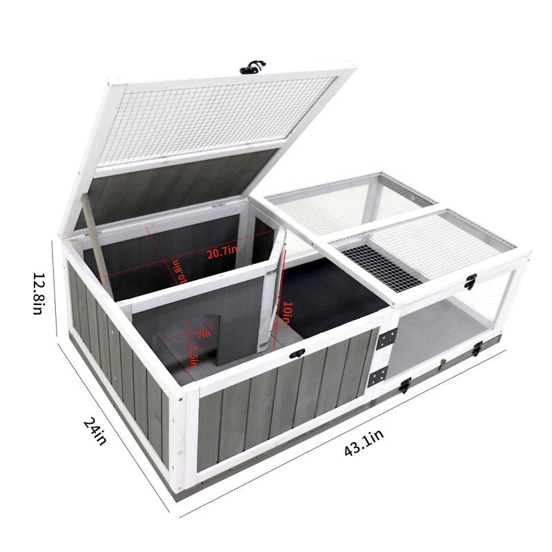 Streamdale Wooden Tortoise House for Indoor/Outdoor Small Animals