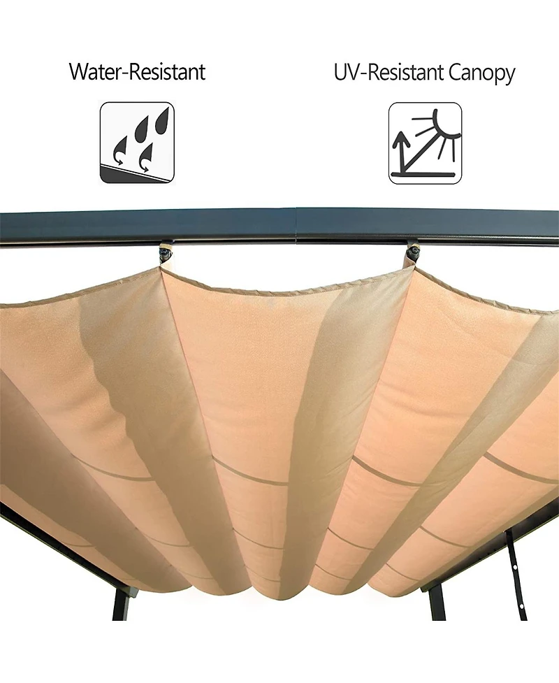 Streamdale Aluminum Outdoor Pergola with Retractable Canopy