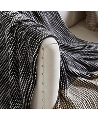 Ihi Home Chunky Tie Dye Throw Blanket I 50"x 70" I Black Mustard