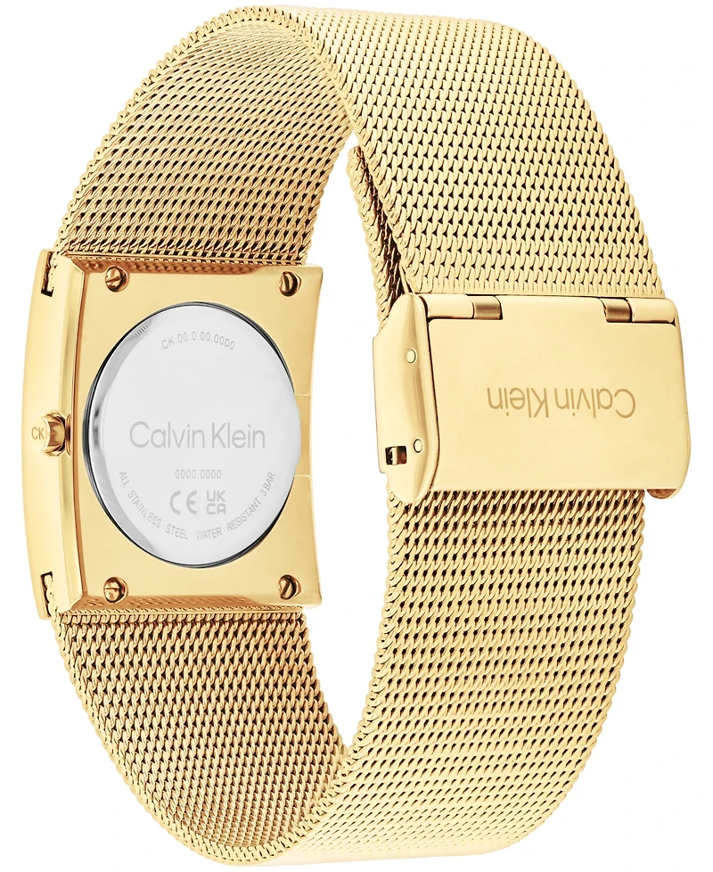 Calvin Klein Women's Pulse Gold-Tone Stainless Steel Mesh Watch 26.40mm
