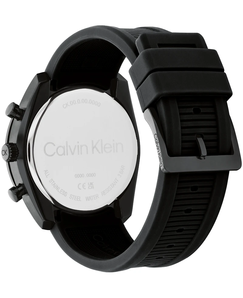 Calvin Klein Men's Flex Silicone Strap Watch 45mm