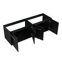 60 Inch Wall-mounted Bathroom Vanity (Only the Cabinet Body, No Top Sink