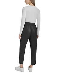Marc New York Women's Snakeskin-Print Pull-On Pants