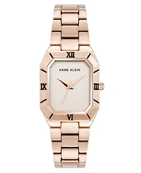 Anne Klein Women's Quartz Roman Numeral Bezel Rose Gold-Tone Alloy Metal Watch, 23mm