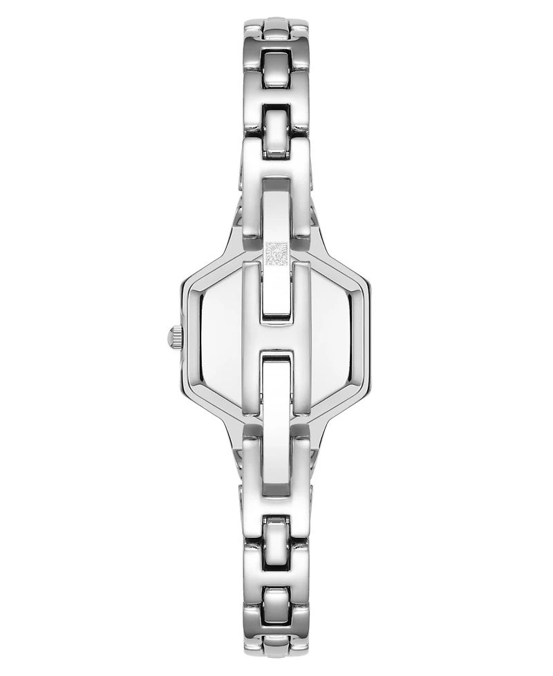 Anne Klein Women's Quartz Petite Hexagonal Silver-Tone Alloy Metal Bracelet Watch, 21mm