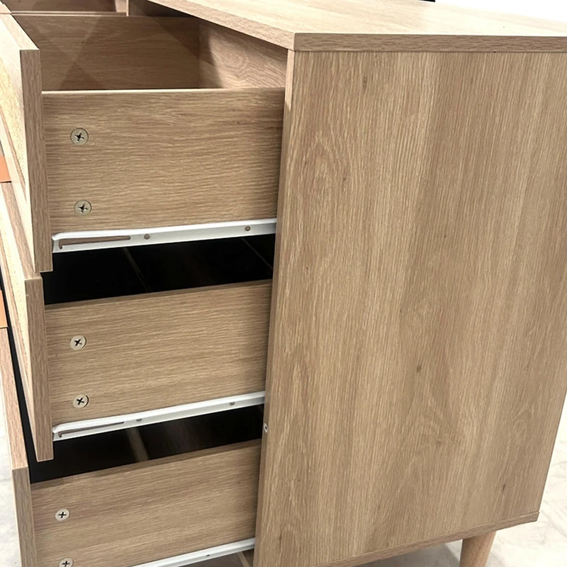 Simplie Fun Modern Rattan Dresser with 6 Drawers for Organized Storage