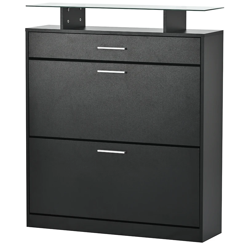 Streamdale Slim Entryway Organizer with Shoe Storage and Led Light