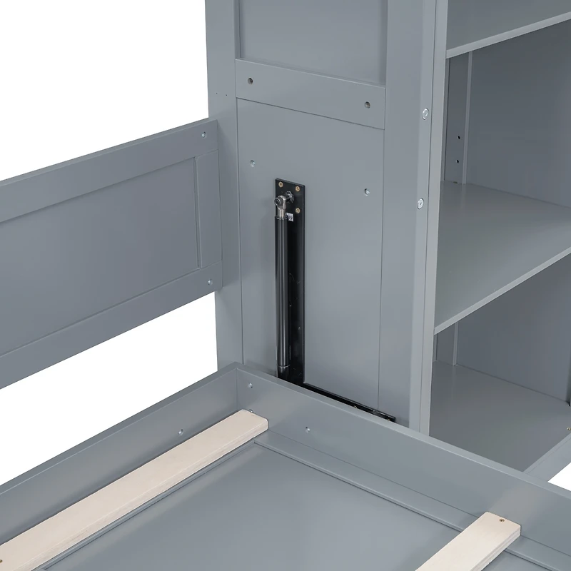 Queen Size Murphy Bed Wall Bed With Shelves