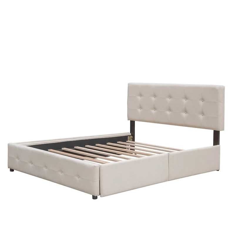 Streamdale Queen Upholstered Bed with 2 Drawers and Twin Xl Trundle
