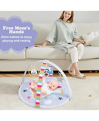 Givimo Baby Play Gym Mat 7-in-1 Tummy Time Activity Mat with 5 Detachable Toys