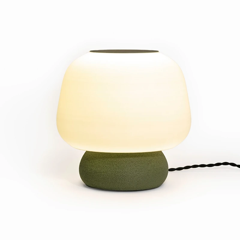 Jonathan Y Mushroom Modern Classic Plant-Based Pla 3D Printed Dimmable Led Table Lamp, Yellow/Hot