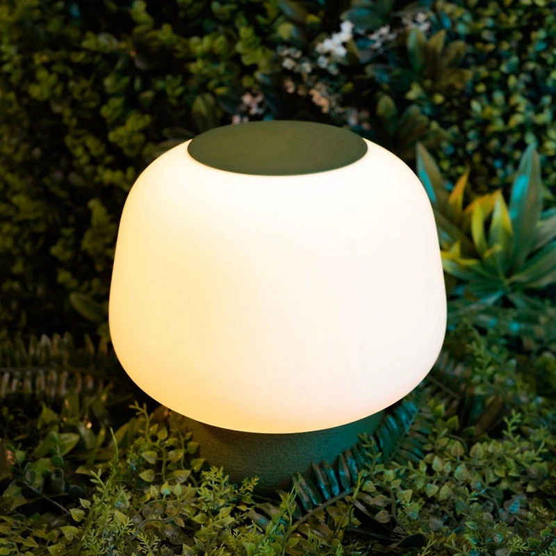 Jonathan Y Mushroom Modern Classic Plant-Based Pla 3D Printed Dimmable Led Table Lamp, Yellow/Hot