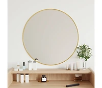 vidaXL Wall Mirror Gold 23.6" Round