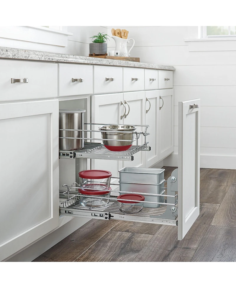 Rev-a-Shelf Kitchen Cabinet Pull Out Shelf Organizer, 15 x 22 In, 5WB2-1522CR-1