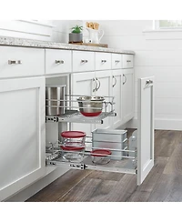 Rev-a-Shelf Kitchen Cabinet Pull Out Shelf Organizer, 15 x 22 In, 5WB2-1522CR-1