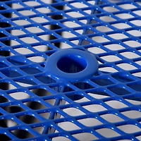 Streamdale Square Outdoor Steel Picnic Table 46" blue, with umbrella pole