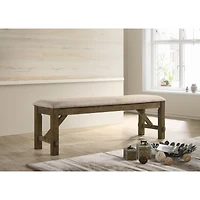 Simplie Fun Wood Fabric Upholstered Dining Bench