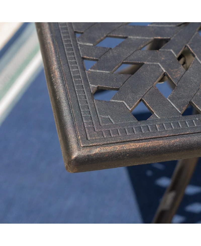 Simplie Fun Austin 68" Cast Aluminum Rectangular Dining Table