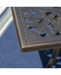 Simplie Fun Austin 68" Cast Aluminum Rectangular Dining Table