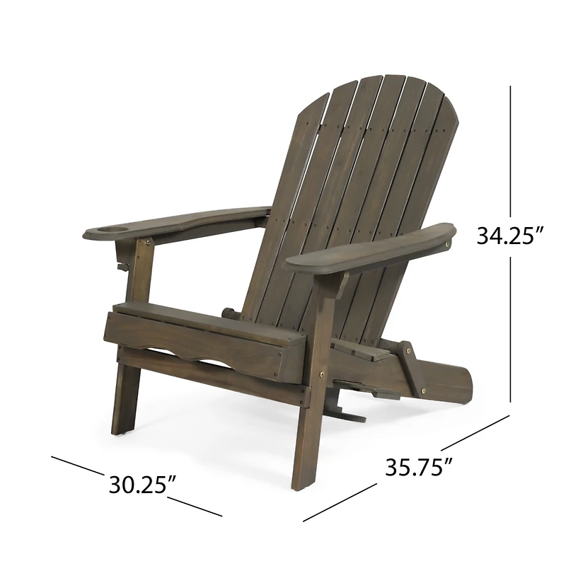 Streamdale Bellwood Folding Adirondack Chair With Cup Holders