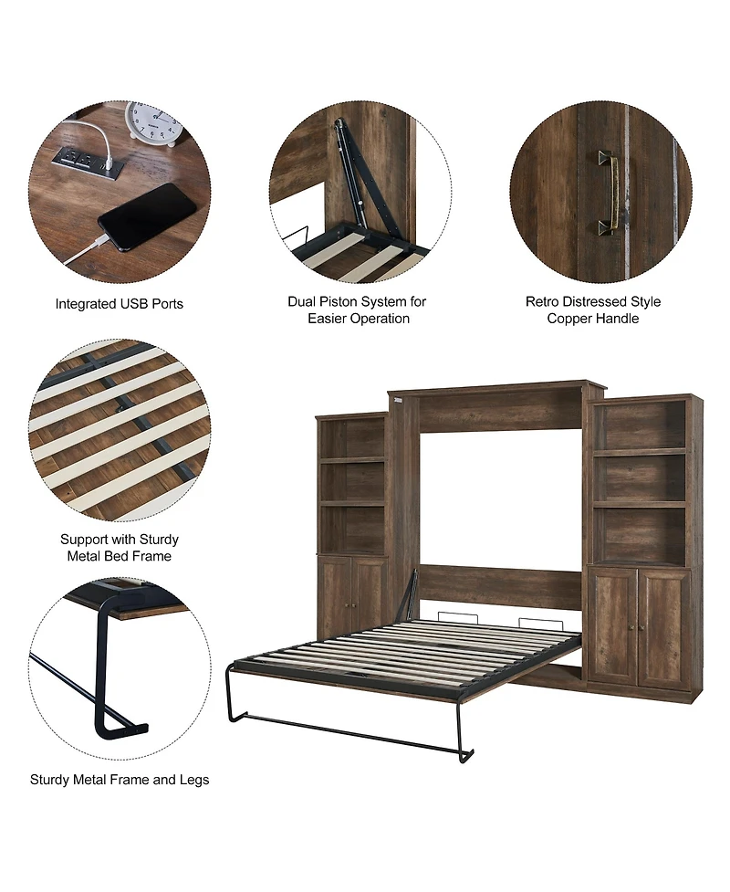 Streamdale Murphy Wall Bed with Storage