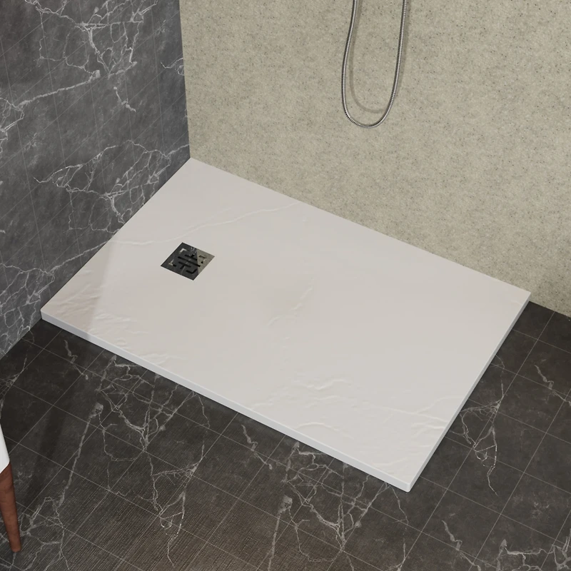 32"x48" White Abs & Acrylic Shower Base Combo