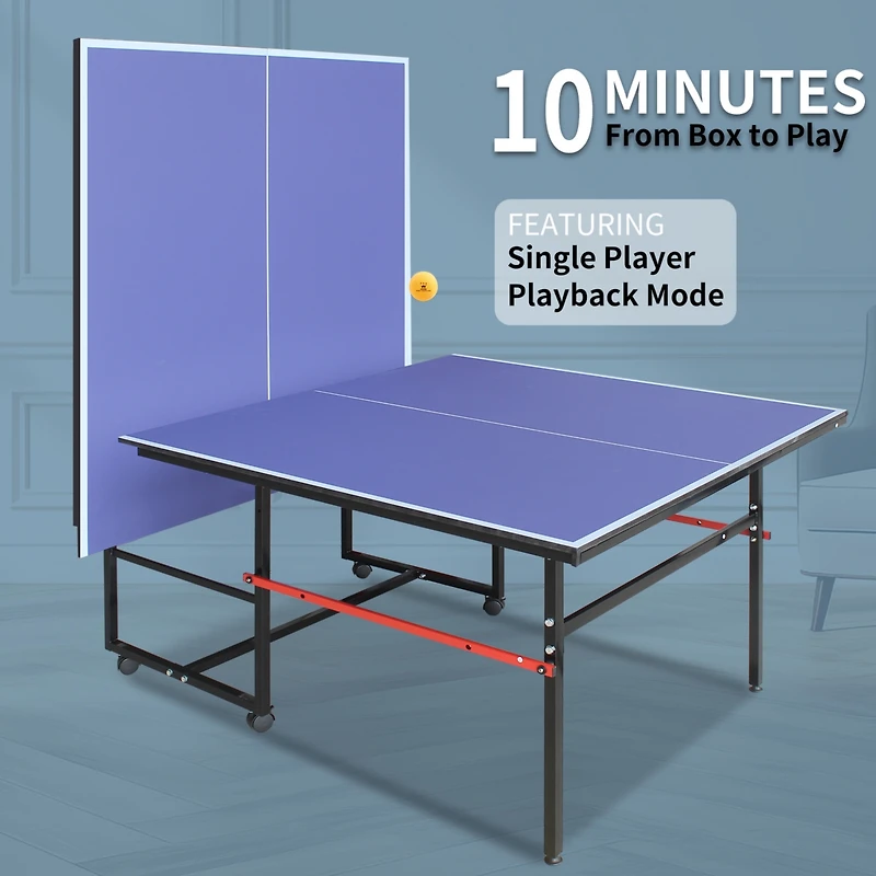 Streamdale 8FT Foldable Ping Pong Table Set with Net, Paddles, Balls