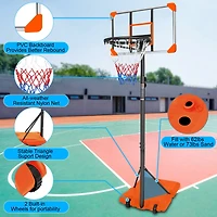 Streamdale Durable Basketball System with Adjustable Hoop for Indoor/Outdoor Play