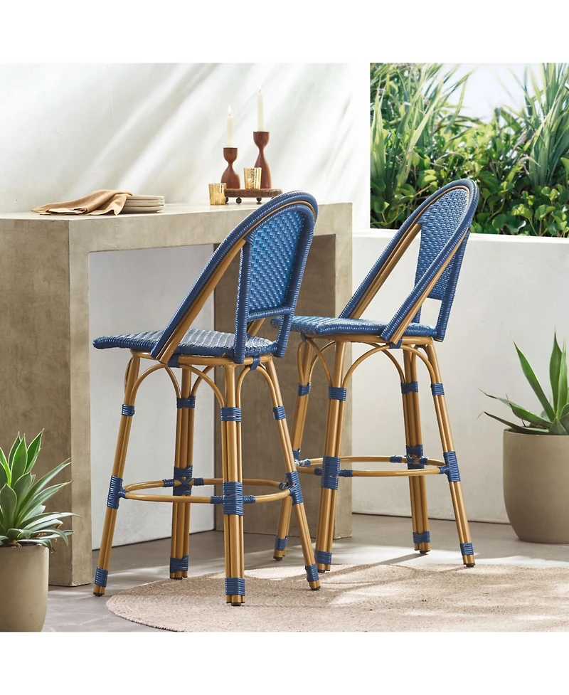Streamdale Stylish and Durable Aluminum Barstool Set for Outdoor Enjoyment