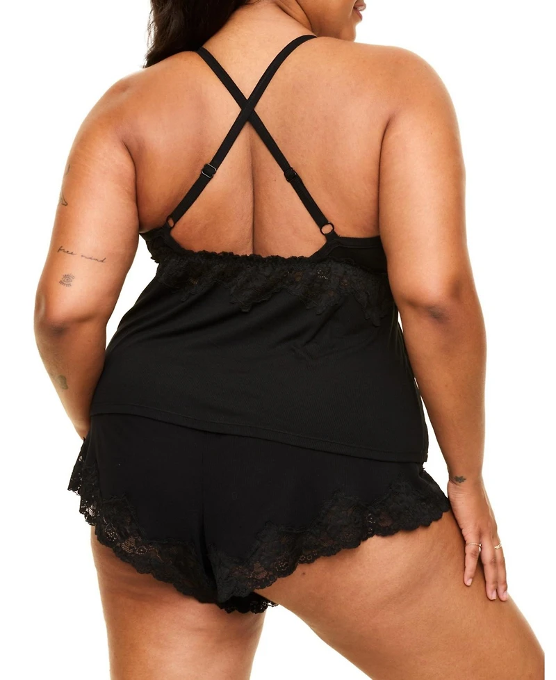 Adore Me Plus Lora Pajama Cami & Shorts Set