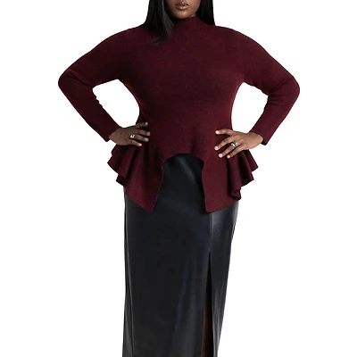 Eloquii Plus Size Peplum Sweater