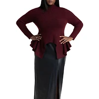 Eloquii Plus Size Peplum Sweater