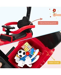 3-In-1 Kids Ride on Mercedes Benz G350 Push Car with Canopy