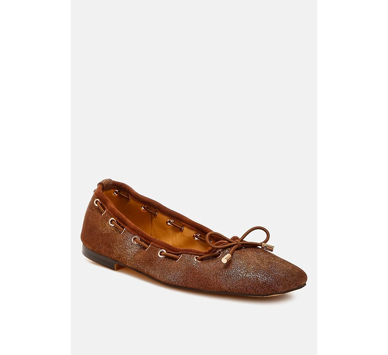 Darlow Drawstring Bow Ballerinas