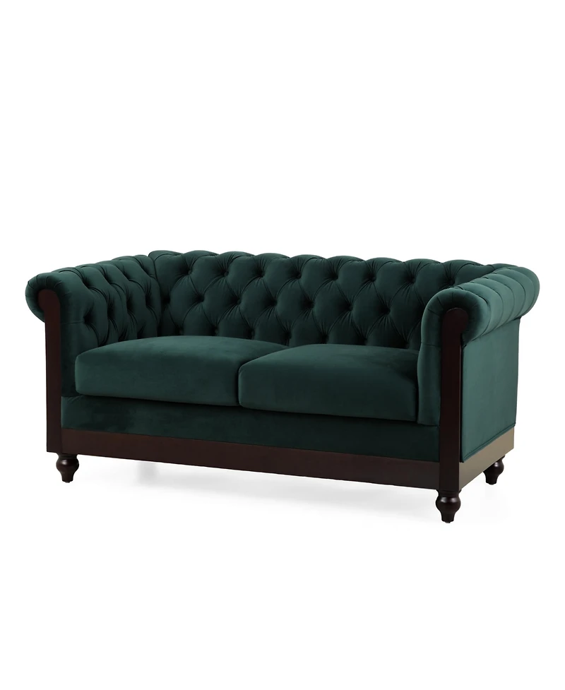 Streamdale Furniture 59" Velvet Loveseat: Sturdy Pine Frame, Luxurious Comfort
