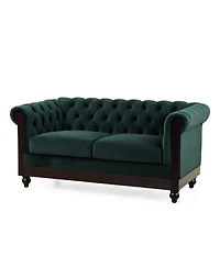 Streamdale Furniture 59" Velvet Loveseat: Sturdy Pine Frame, Luxurious Comfort