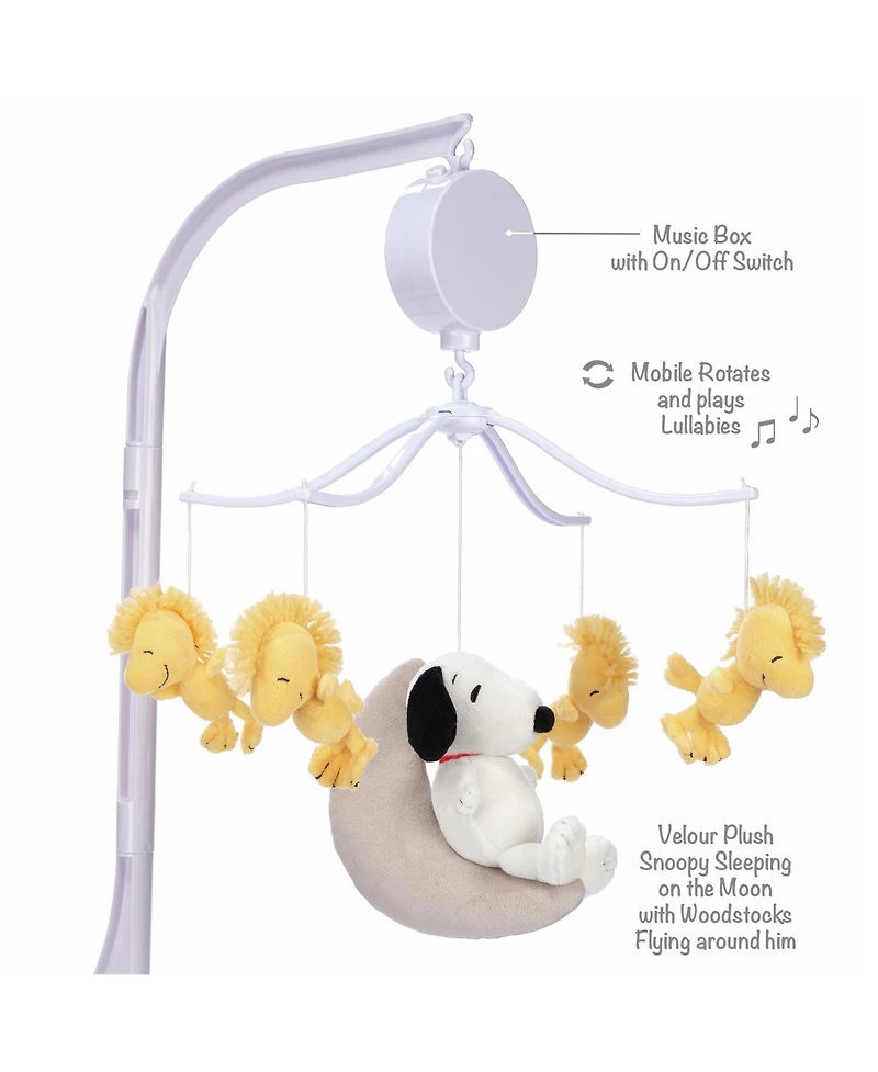 Bedtime Originals Snoopy Love Musical Baby Crib Mobile Soother Toy