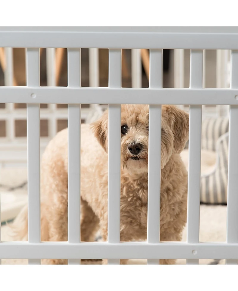 Iris Usa 24" Exercise 4-Panel Pet Playpen, Dog Playpen for Puppy Small Dogs Keep Pets Secure Easy Assemble Easy Storing Customizable Non-Skid Rubber F