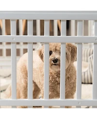 Iris Usa 24" Exercise 4-Panel Pet Playpen, Dog Playpen for Puppy Small Dogs Keep Pets Secure Easy Assemble Easy Storing Customizable Non-Skid Rubber F