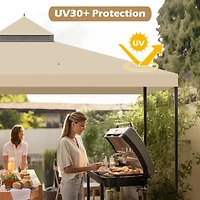 Yescom Canopy Top Replacement UV30+ Cover for 2-Tier 10x12 Ft Gazebo Patio